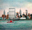 New York, Hudson Skyline Un  and Empire State Bldg.