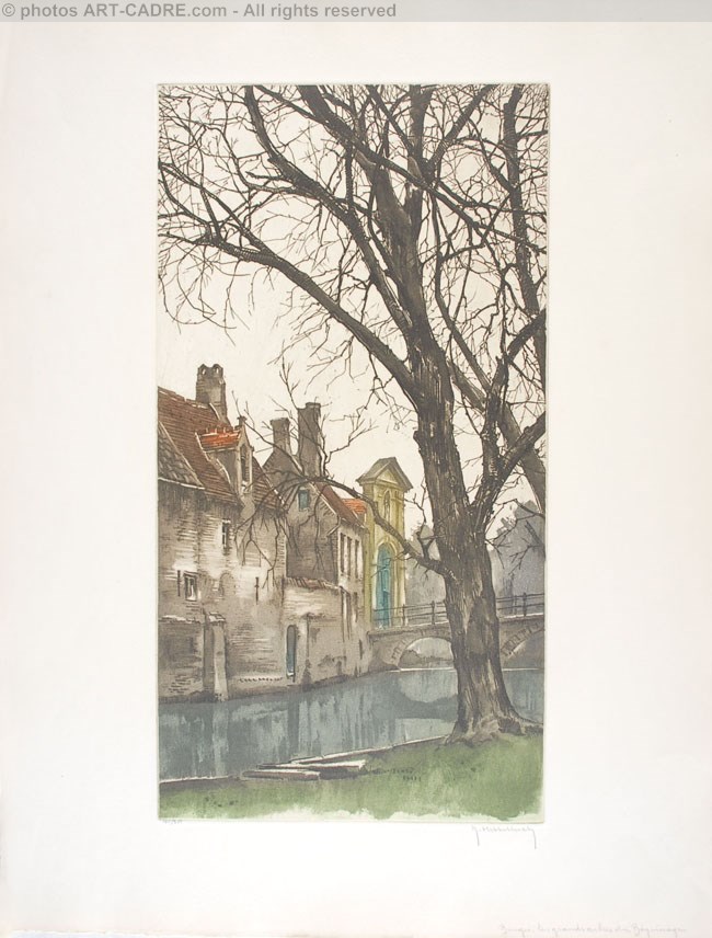 Bruges : Les grands arbres du Bguinage. Click to ZOOM