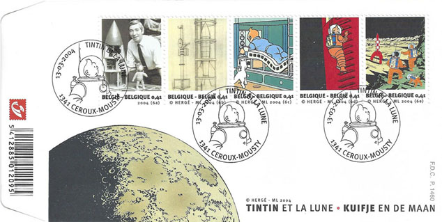 Tintin et la Lune - First Day Covers Click to ZOOM